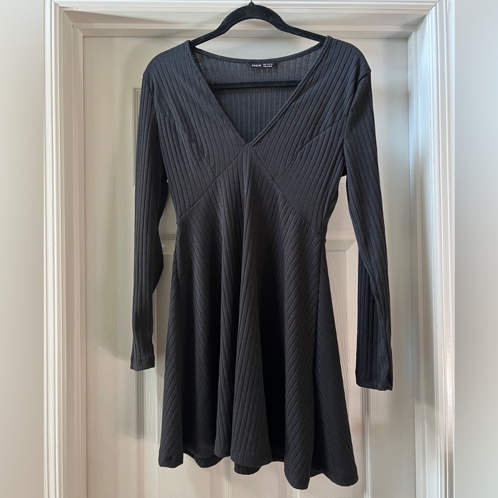SHEIN long sleeve ribbed dress